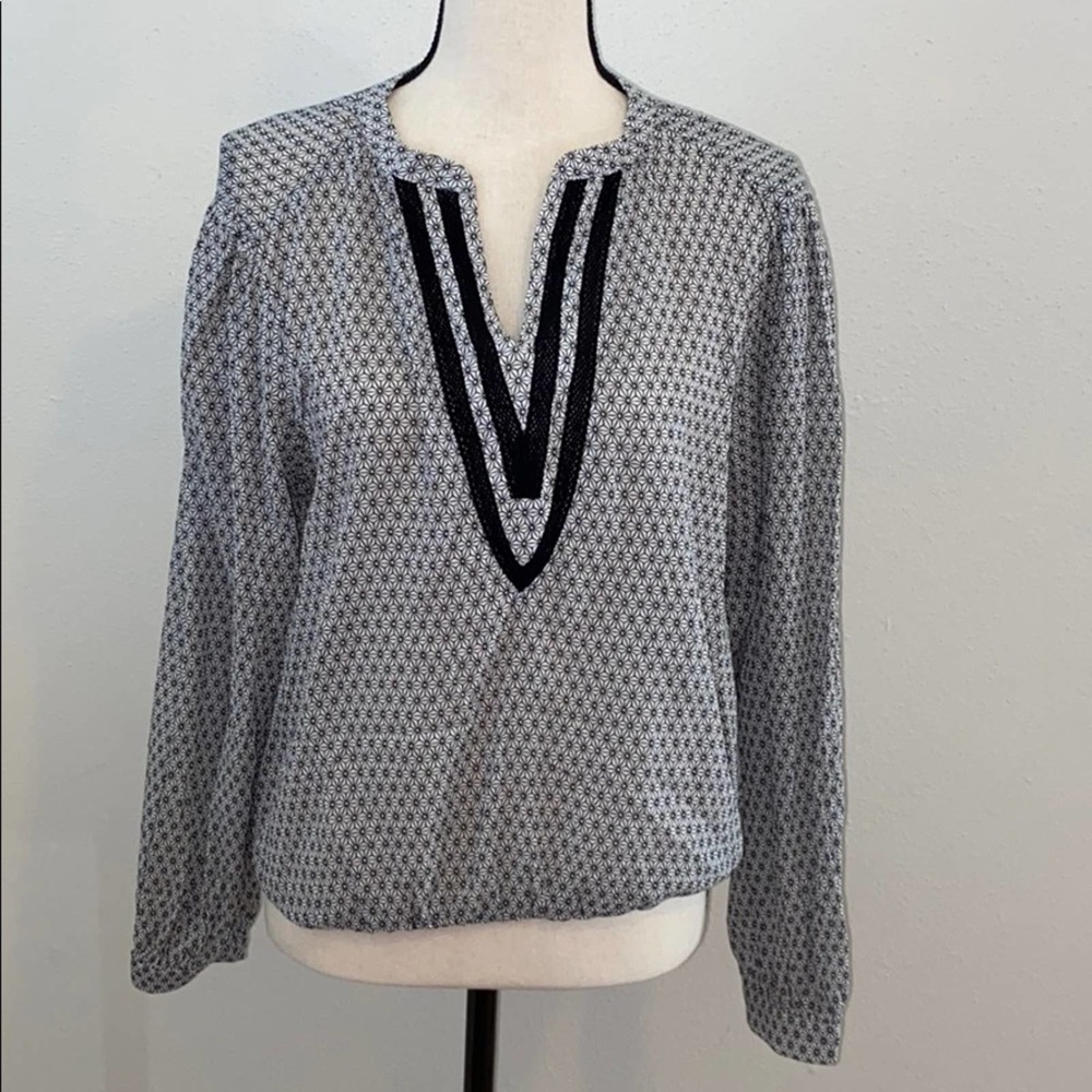 Anthropologie Sundays Womens Star Black Blouse